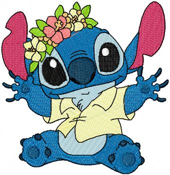 Stitch Viva Carnival machine embroidery design | Cartoon embroidery ...