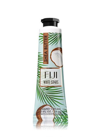 Fiji White Sands Hand Cream - Bath And Body Works Tea Packaging Design, Bath N Body Works, Bathroom Stuff, Pink Tumblr Aesthetic, Bath And Body Work, White Joggers, Care Home, Body Moisturizers, Makeup To Buy