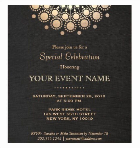 Formal Event Invitation Templates Free - Templates Printable Download