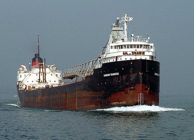 a large ship in the middle of the ocean