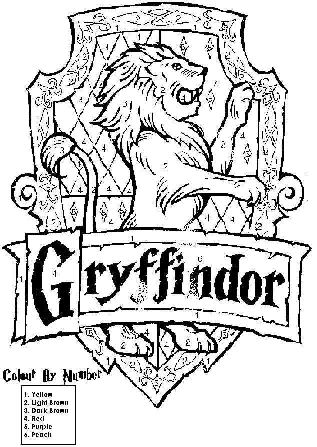 the gryffindor logo is shown in black and white