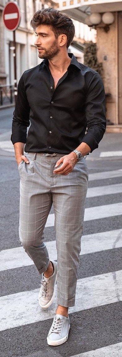 Downstring Trousers And Black Shirt Outfit Black Polo Outfit Men, Black Polo Outfit, Black Shirt Outfit Men, Polo Outfit Men, Black Shirt Outfits, Black Outfit Men, Polo Shirt Outfits, Mens Black Shirt, Mens Business Casual Outfits