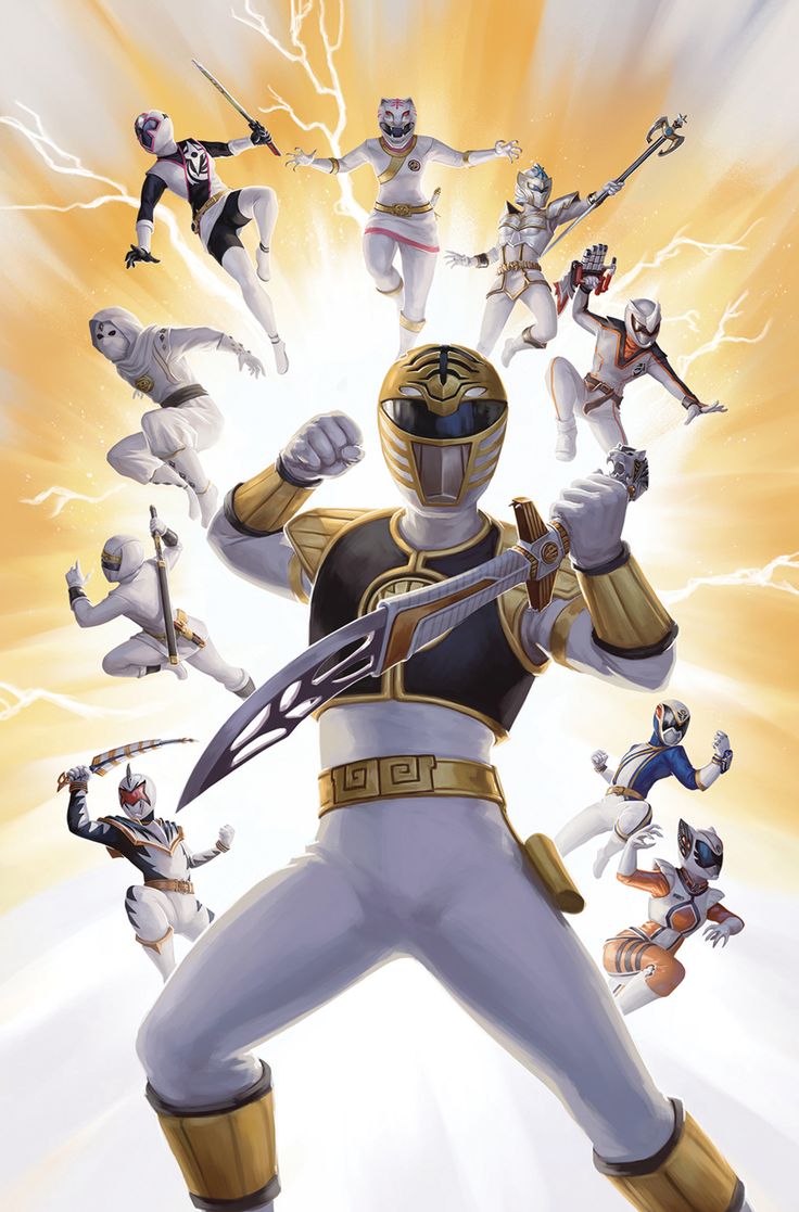 an image of the power rangers in action