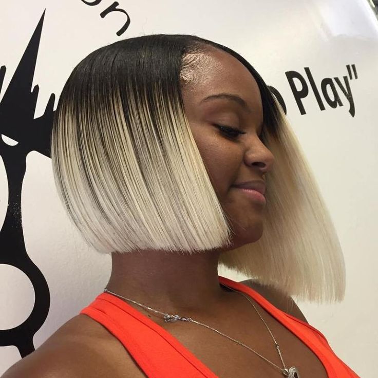 Black And Blonde Balayage Bob Ombre Platinum Hair, Blonde Bob Weave, Short Slick Hairstyles, Short Permed Hairstyles, Sew In Bob, Sew In Bob Hairstyles, Black And Blonde Ombre, Ombre Hair Weave, Weave Bob Hairstyles