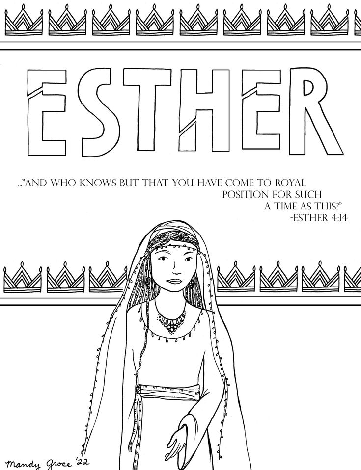 Queen Esther Coloring Page - Ministry-To-Children Coloring Pages ...