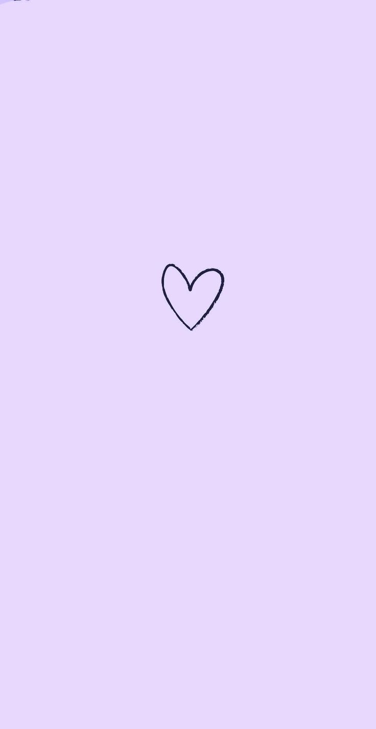 a black and white drawing of a heart on a light purple background with the word love written below it