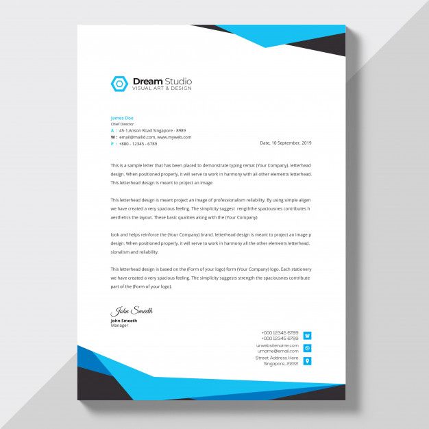 Editable Sample Letterhead Templates Free