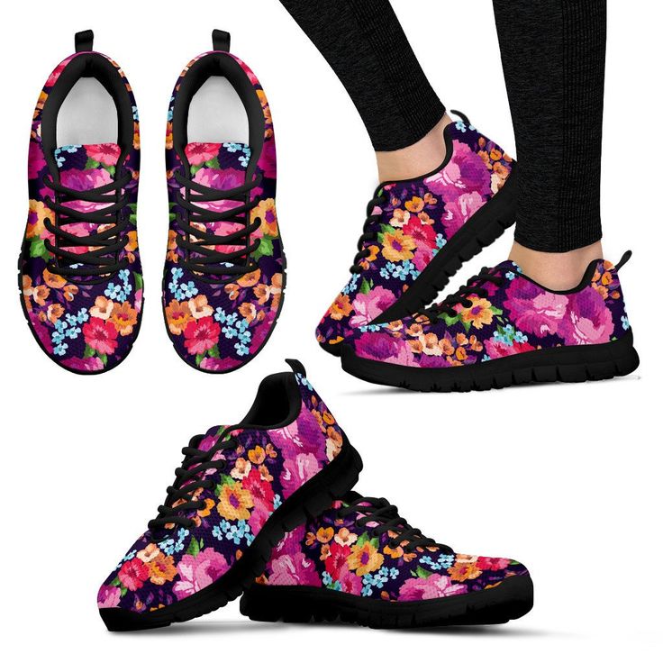 The floral pattern shoes are perfect for anyone who needs a pop of color in their lives! - Lightweight construction with breathable mesh fabric for maximum comfort and performance. - Lace-up closure for a snug fit. - High quality EVA sole for traction and exceptional durability. - Estimated Delivery Time: 2-4 weeks. Shoes Sport, Boston Terriers, Sport Sneakers, Kids Sneakers, Dinosaur Print, Women's Sneakers, Shoe Collection, Shoes Online, Boston Terrier