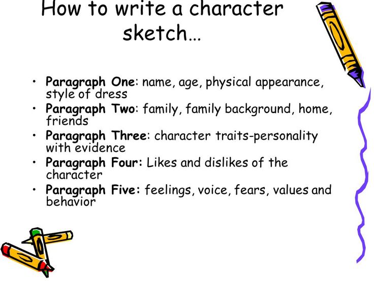 an image of how to write a character's name in a writing paper with pencils and crayons