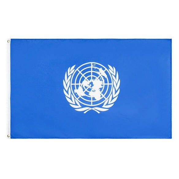 the united nations flag on a white background