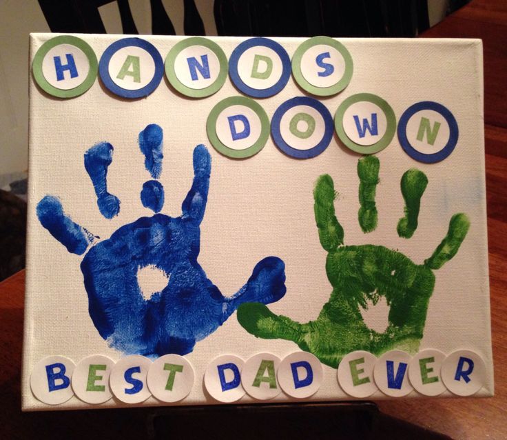 Hand prints on canvas for Father's Day | Fathers day crafts, Family ...