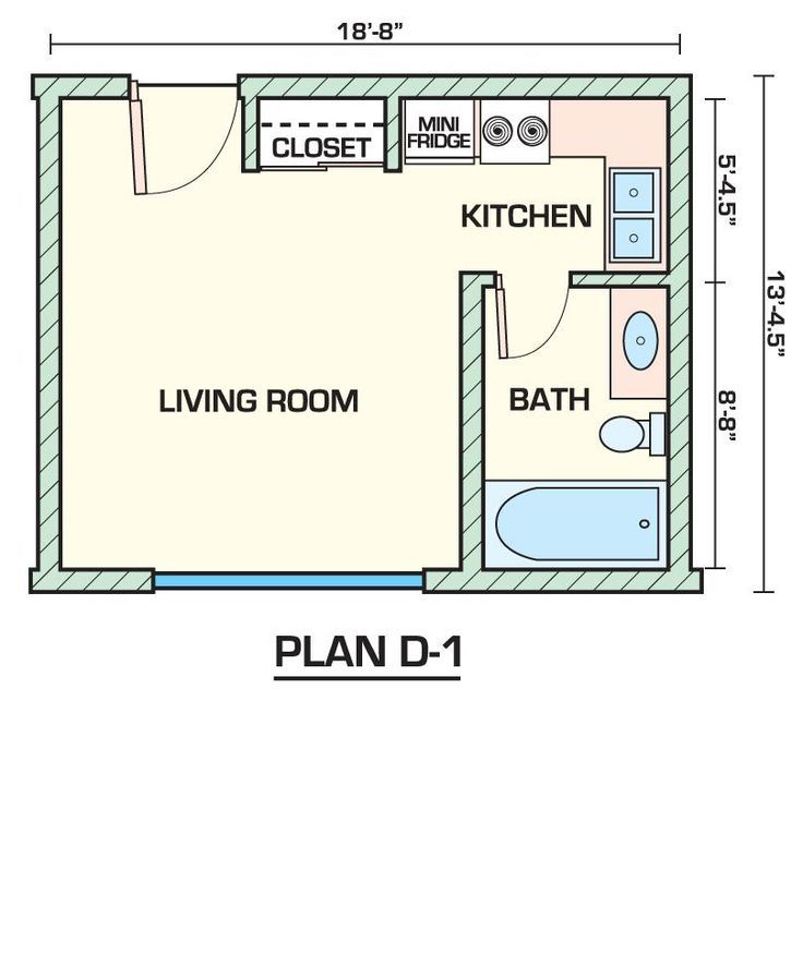 the floor plan for a small apartment