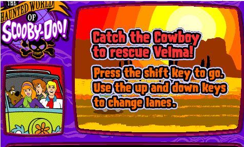 an old school computer game with the title, catch the cowboy to rescue vemal