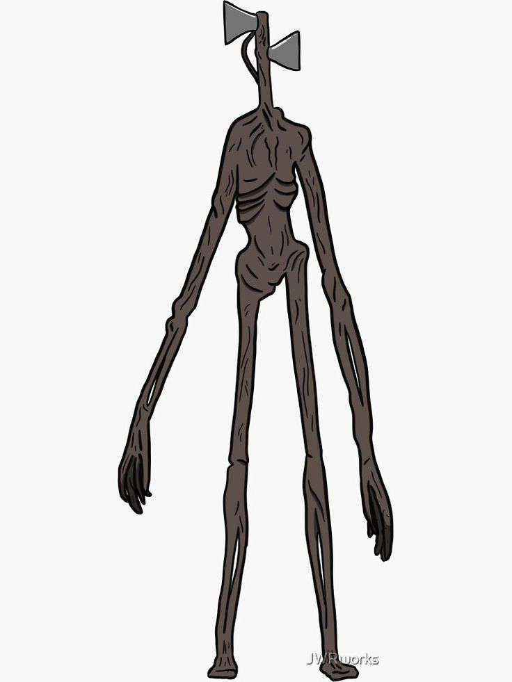 an alien standing in front of a white background with no head and hands on it