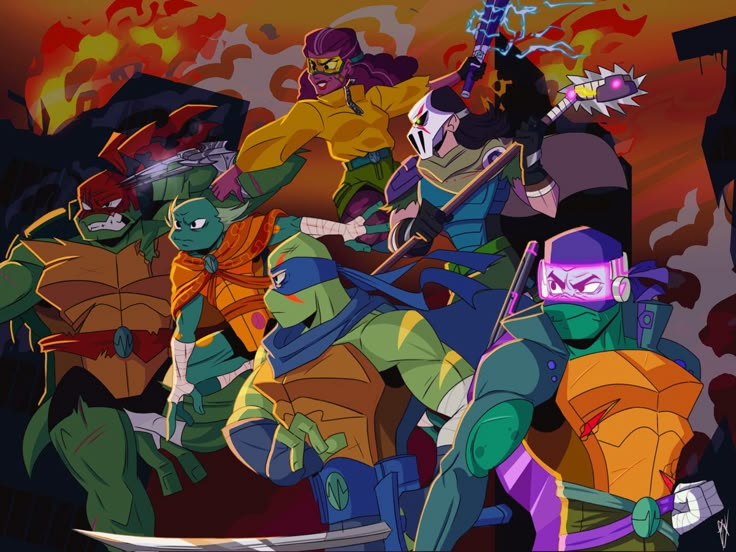 Rottmnt movie : Leo, Raph, Donnie, Mikey, Casey, April in 2023 ...