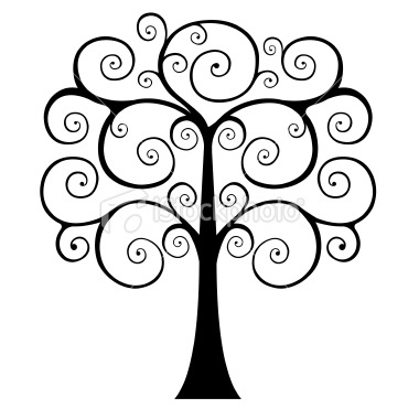 Swirly Tree | Tree silhouette, Swirly, Tree art