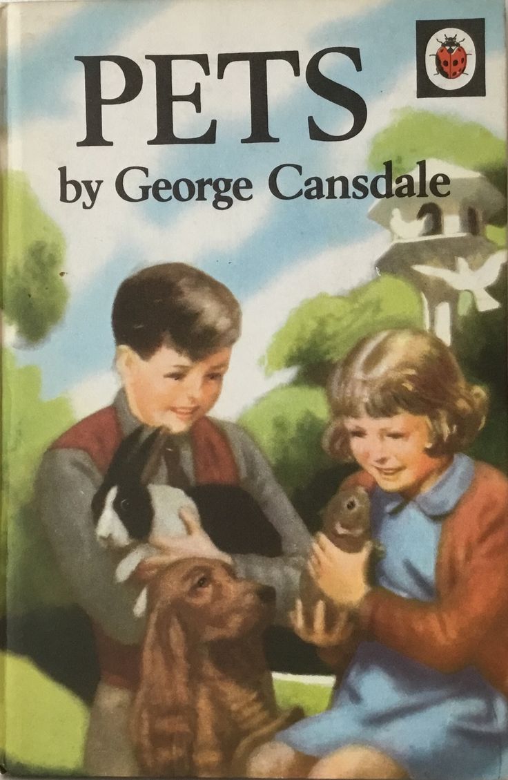 the ladybird book of pets by george cansale, with an image of two children petting a dog