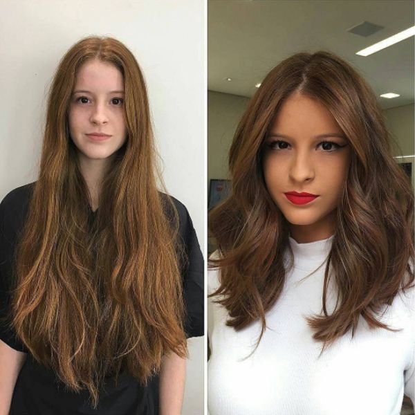 Mind Blowing Hair Transformation Before & After Photos | Behindthechair.com Should Length Hair Styles, Before And After Haircut, Long To Short Hair, Punk Hair, Midlength Haircuts, Hair Makeover, Haircut For Thick Hair, Mid Length Hair, After Photos