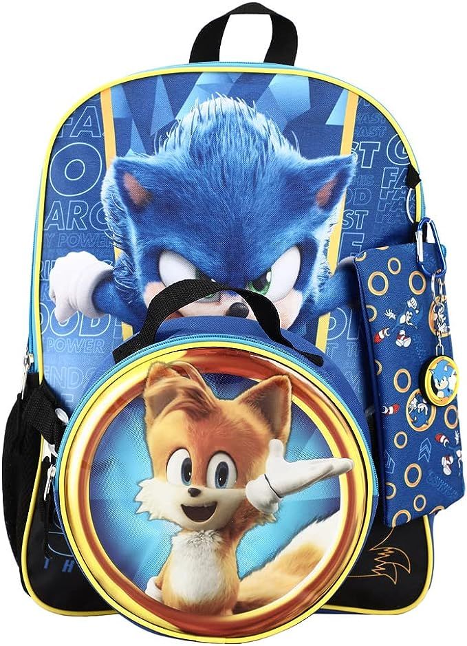 Bioworld Sonic the Hedgehog 5-Piece Backpack Set