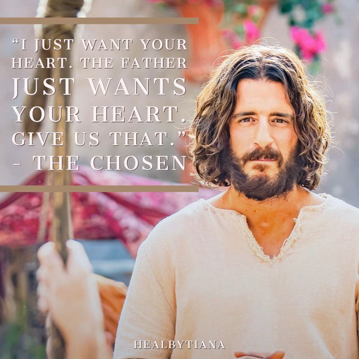 a man with long hair and beard holding a cross in front of him, with a quote from the bible