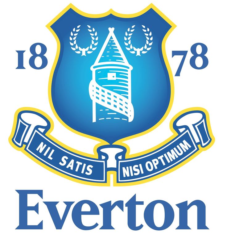 the logo for everton's restaurant and bar, with an image of a building on