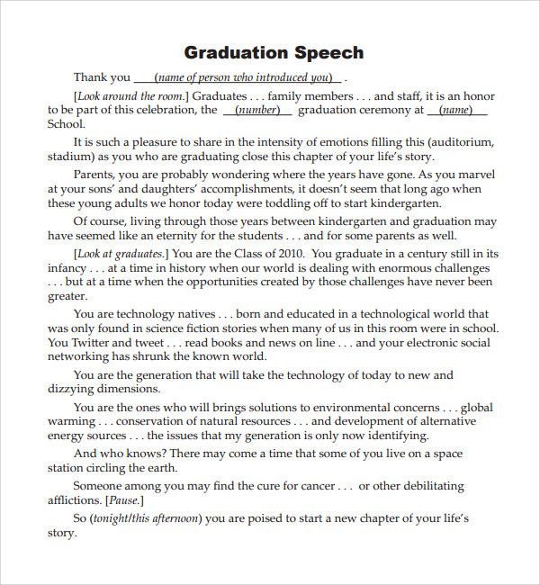 Graduation Speech Funny