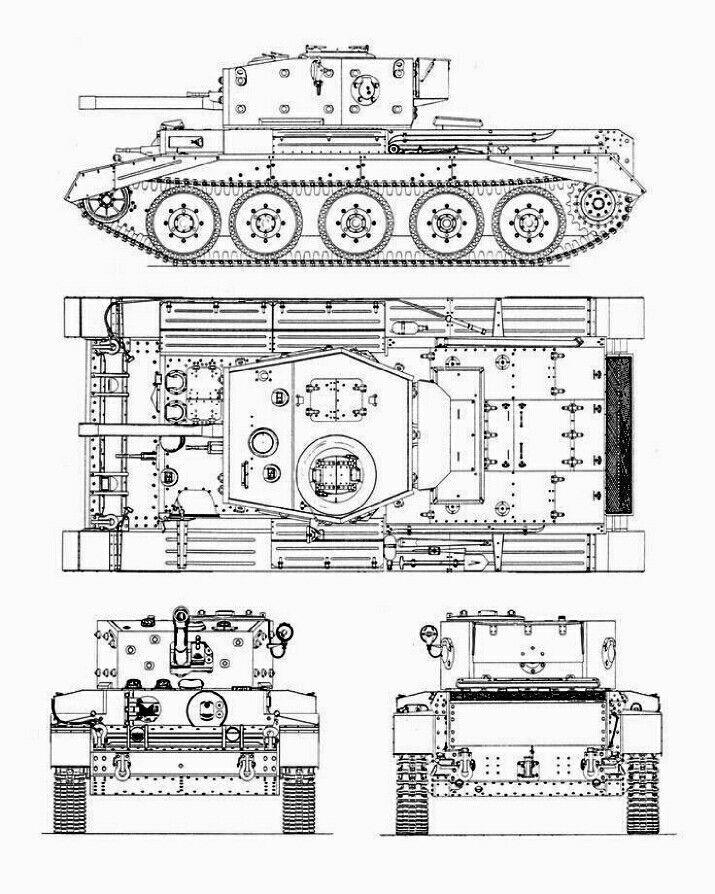 A27M Cruiser Tank Mk. VIII, Cromwell I, Manufac­tured Leyland 1943 ...