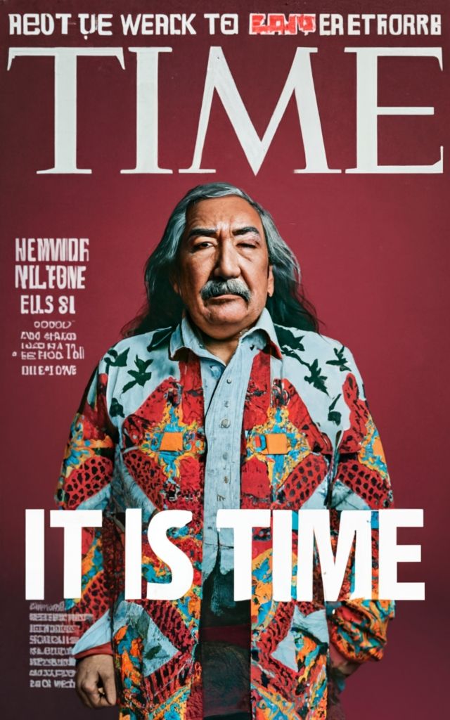 the cover of time magazine with an image of a man wearing a colorful shirt and tie