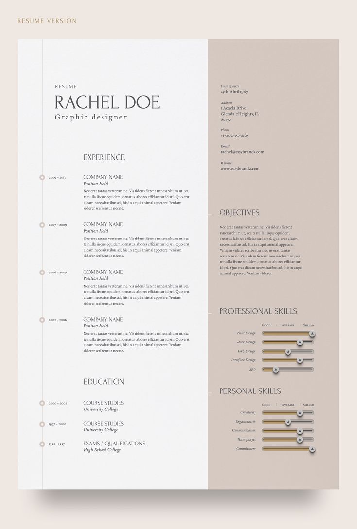 a professional resume template is shown in this image