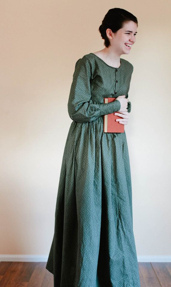 Button Up Plain Dress Front Button Prairie Dress Made to Christian Dress, Mennonite Dress, Pioneer Dress, Modest Clothes, Plain Dress, Modest Dress, Dress For Summer, Prairie Dress, Lovely Clothes