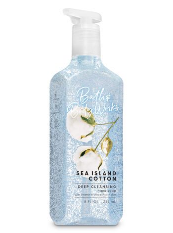 Sea Island Cotton Deep Cleansing Hand Soap | Bath & Body Works Coastal Towels, Season Decorations, Alat Makeup, Exfoliating Body Wash, Exfoliating Face Scrub, Bath N Body Works, Hand Soaps, Bath And Body Work, Bath And Body Works Perfume