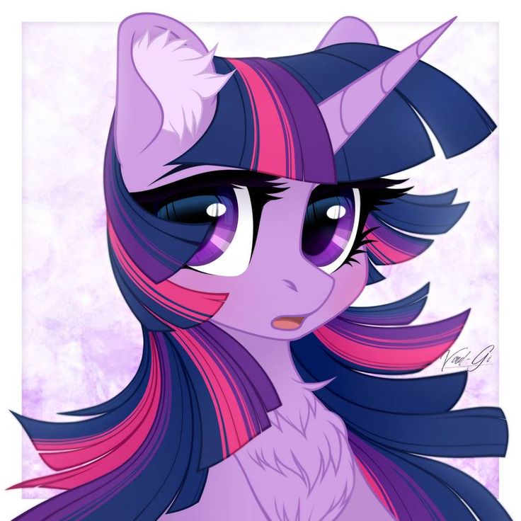 a drawing of a pony with long hair