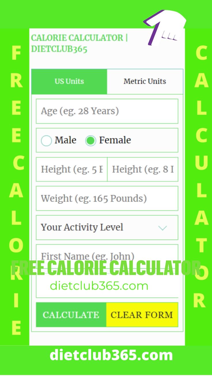 Free calorie calculator | Calorie calculator, Low calorie diet, Simple ...