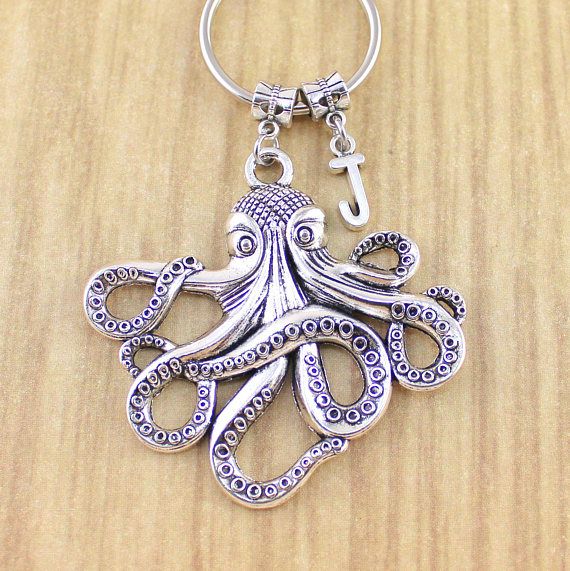 Large Personalized Octopus Keychain  Limited Edition Octopus Octopus Keychain, Small Gift Boxes, Childrens Jewelry, Custom Keychain, Keychain Gift, Girls Necklaces, Monday Friday, Xmas Gifts, Octopus