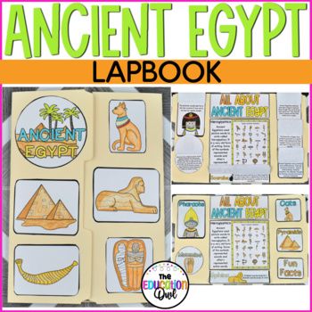 an ancient egypt lapbook with pictures of egyptian symbols and the text ...