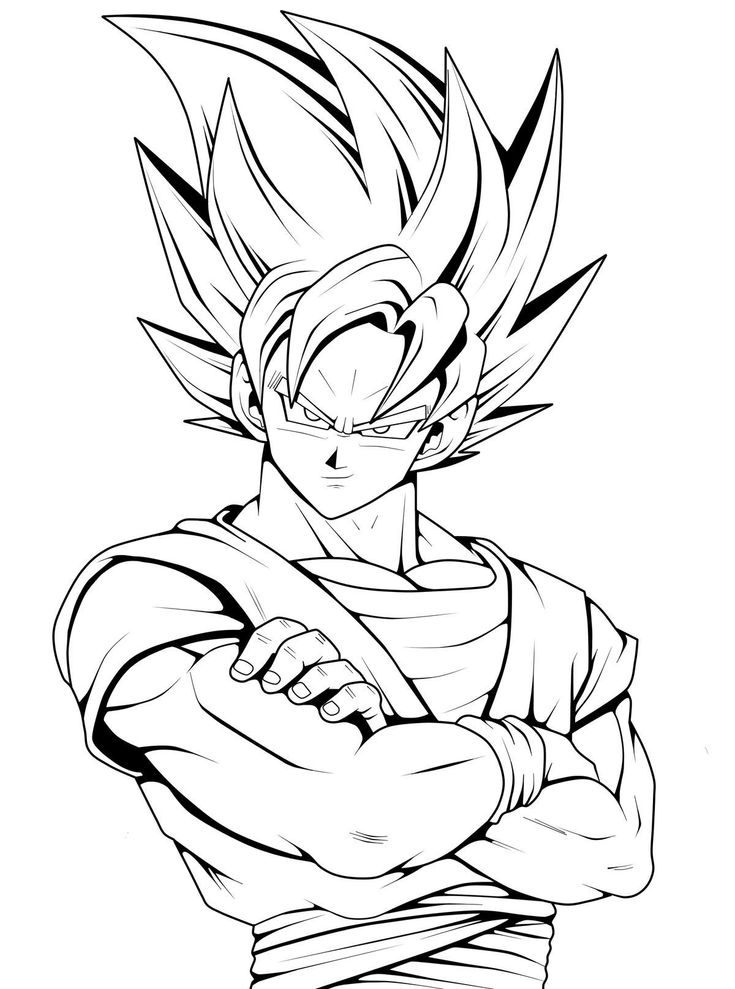 a drawing of gohan from dragon ball