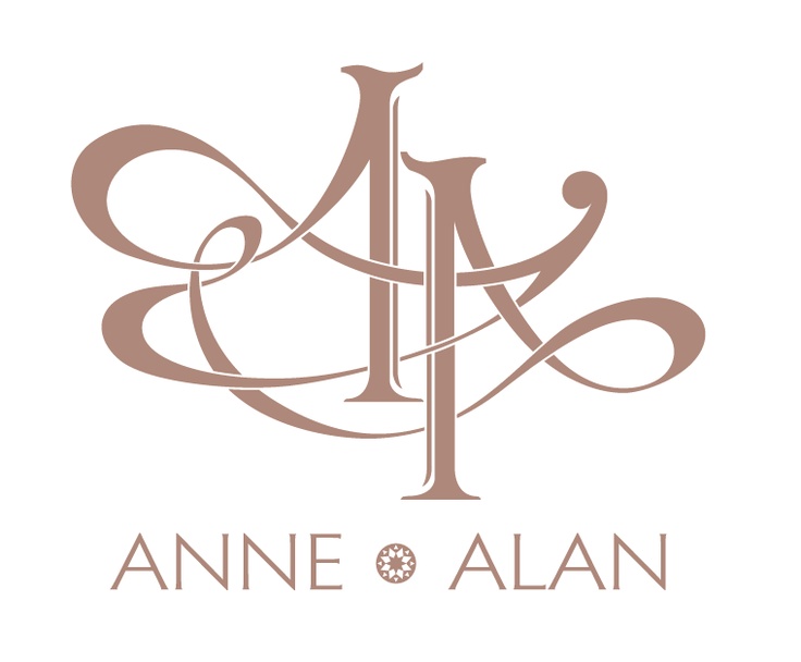 the logo for an upscale restaurant called anne & alan, which is located in new york city's upper east side