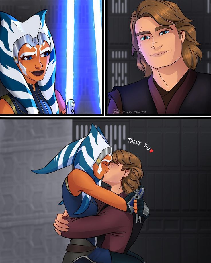 star wars cartoon characters hugging each other