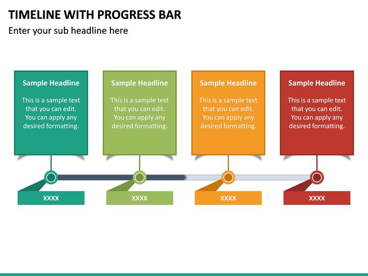 Timeline With Progress Bar PPT | Progress bar, Progress, Timeline