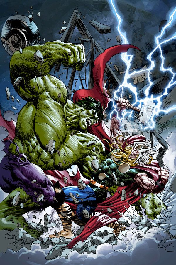 THOR vs HULK, #Avengers, #Cartoons & #Comics, #Drawings, #FanArt, #Games, #Hulk, #Movies & #TV, #Superhero, #Thor Hulk Vs Thor, Thor Art, Mike Deodato, Hulk Art, Hulk Smash, The Incredible Hulk, Hulk Marvel, Marvel Vs Dc, The Hulk