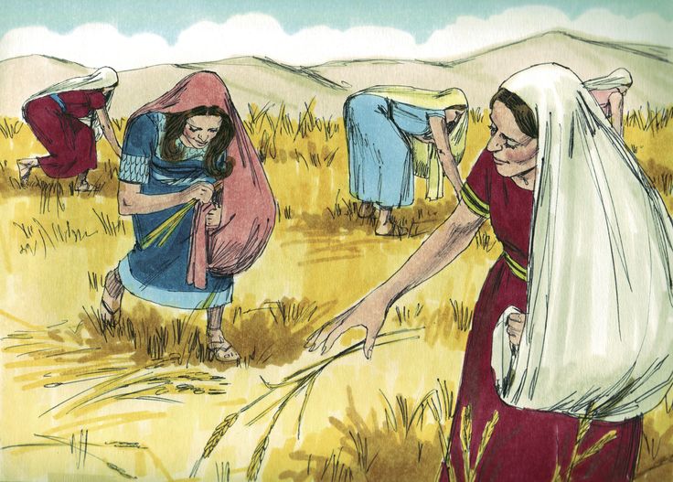 an image of jesus walking in the desert with two women and one is holding a baby