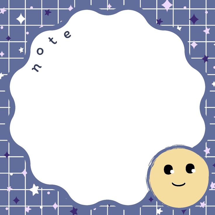 a purple background with stars and a smiley face