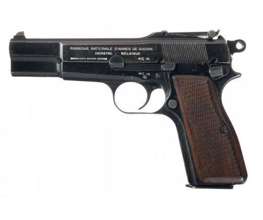 Finnish FN Herstal High Power pistol Manufactured by Fabrique Nationale Herstal in Belgium c.1935-40 - serial number of the bottom one 12866. 9mm Parabellum 13-round removable box magazine, short recoil semi-automatic. 380 Acp, Survival Equipment, Survival Mode, Pew Pew, Browning, Higher Power, Belgium, Opera, Favorite Places