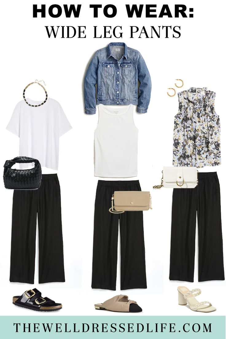 Styling Black Wide Leg Pants Casual, What To Wear With Black Wide Leg Linen Pants, Outfits With Black Wide Leg Pants, How To Wear Wide Leg Linen Pants, How To Wear Wide Leg Pants Casual, What To Wear With Linen Pants, What To Wear With Black Pants, Tops To Wear With Wide Leg Pants, How To Wear Wide Leg Pants