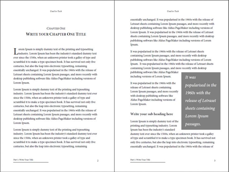 Professionallooking Book  Template  For Word  Free Used To 