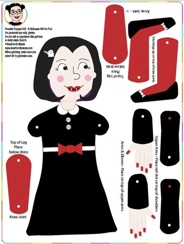 Articulated Halloween Paper Doll 