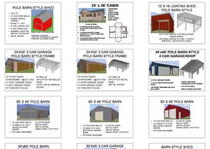 the instructions for how to build a pole barn