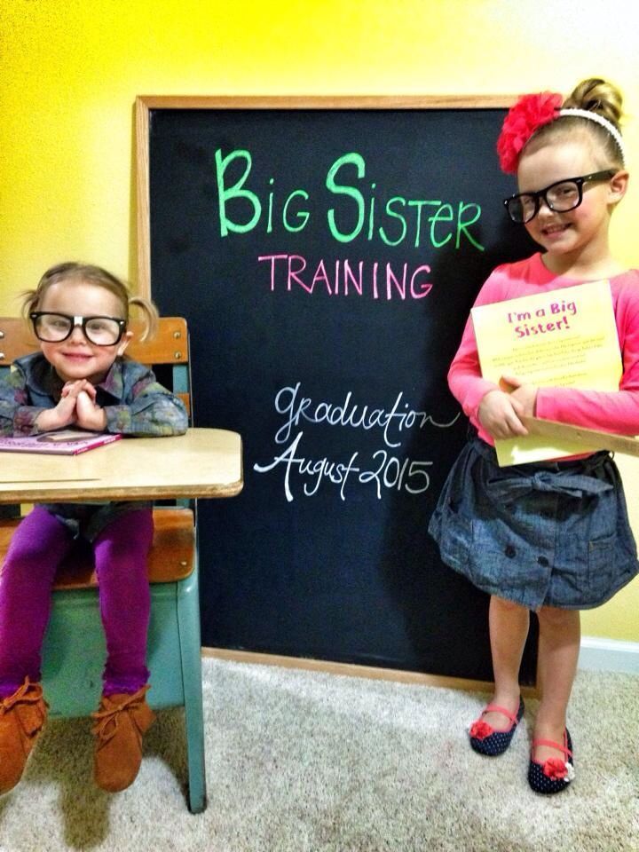 Big sisters. Baby announcement.  Big sisters in training.  Siblings.  Baby #3.,  #3rdbabyanno...  #3rdbabyanno #Announcement #Baby #babyanouncment #Big #Siblings #sisters #Training Big Sibling Training Announcement, Funny Big Sister Announcement, How To Be A Big Sister Announcement, Big Sister Training Announcement, 3rd Baby Announcement Ideas, 3rd Baby Announcement With Siblings, Third Baby Announcement, Big Sister In Training, Third Baby Announcements