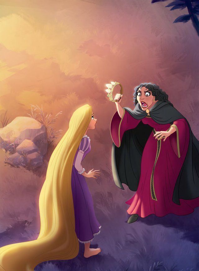 Mother Gothel And Rapunzel Art