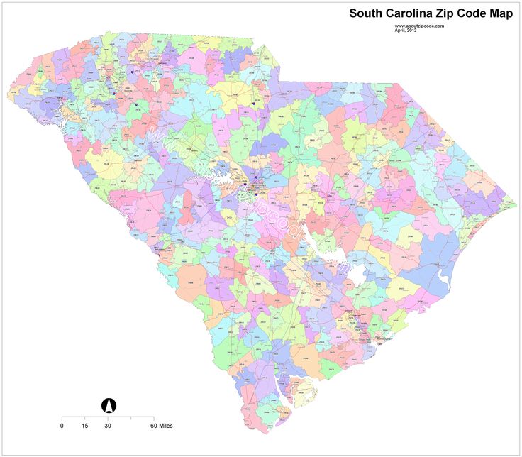 the south carolina zip code map